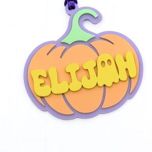 Halloween Pumpkin Name Tag